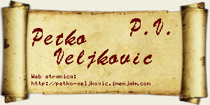 Petko Veljković vizit kartica